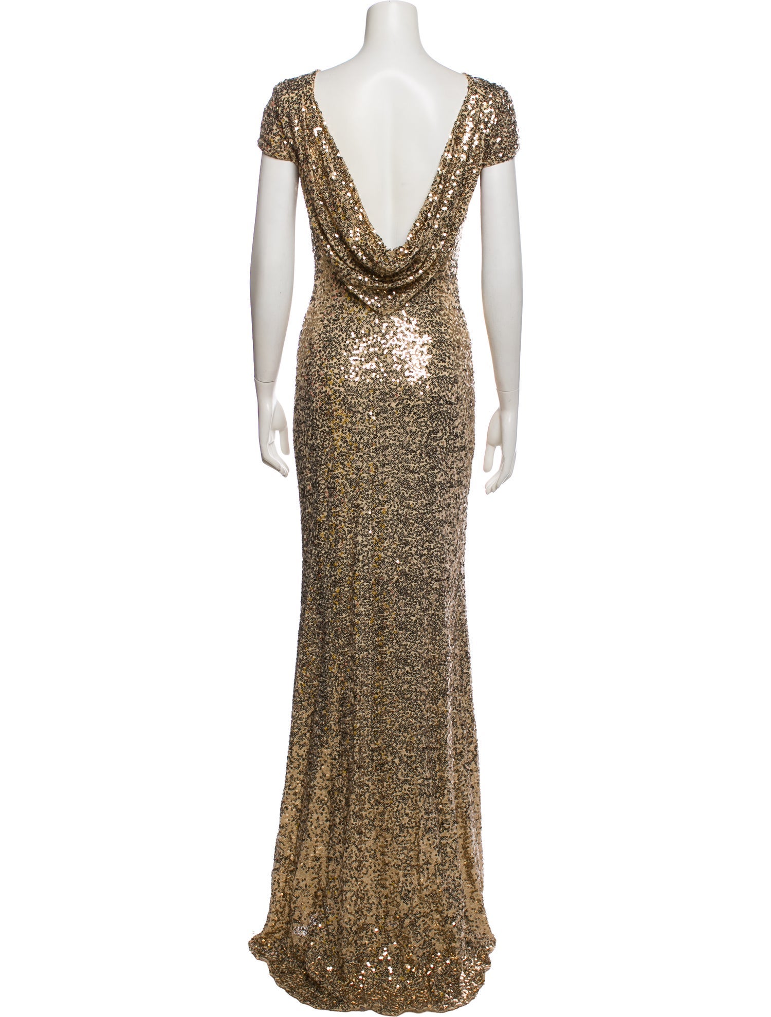 Badgley Mischka Animal Print Long Dress