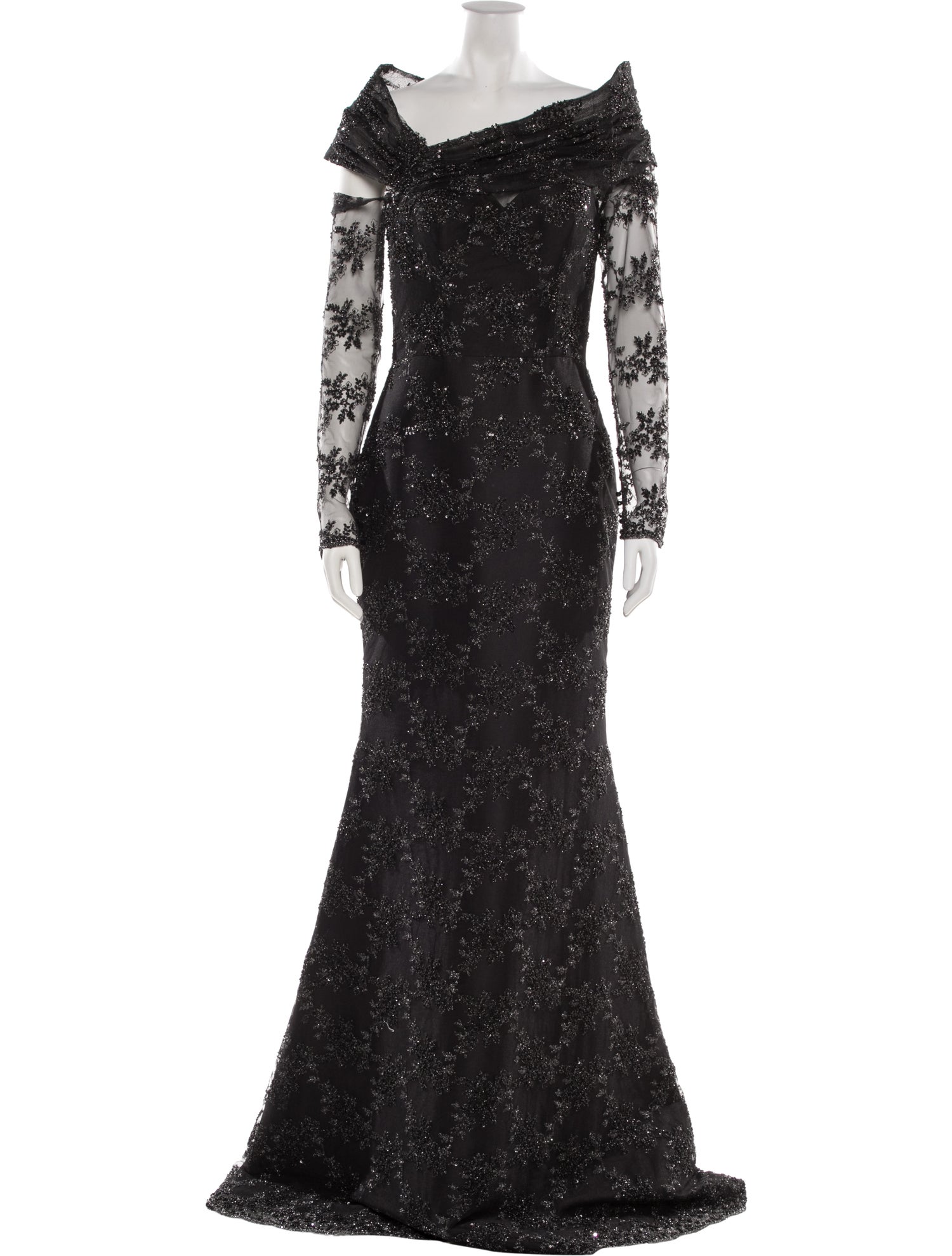 blue flowery dresses Flora Appliqué Dress | Ready To Ship Size:US10 the brand has stood LARGE Freeland: Satin A-Line Gown