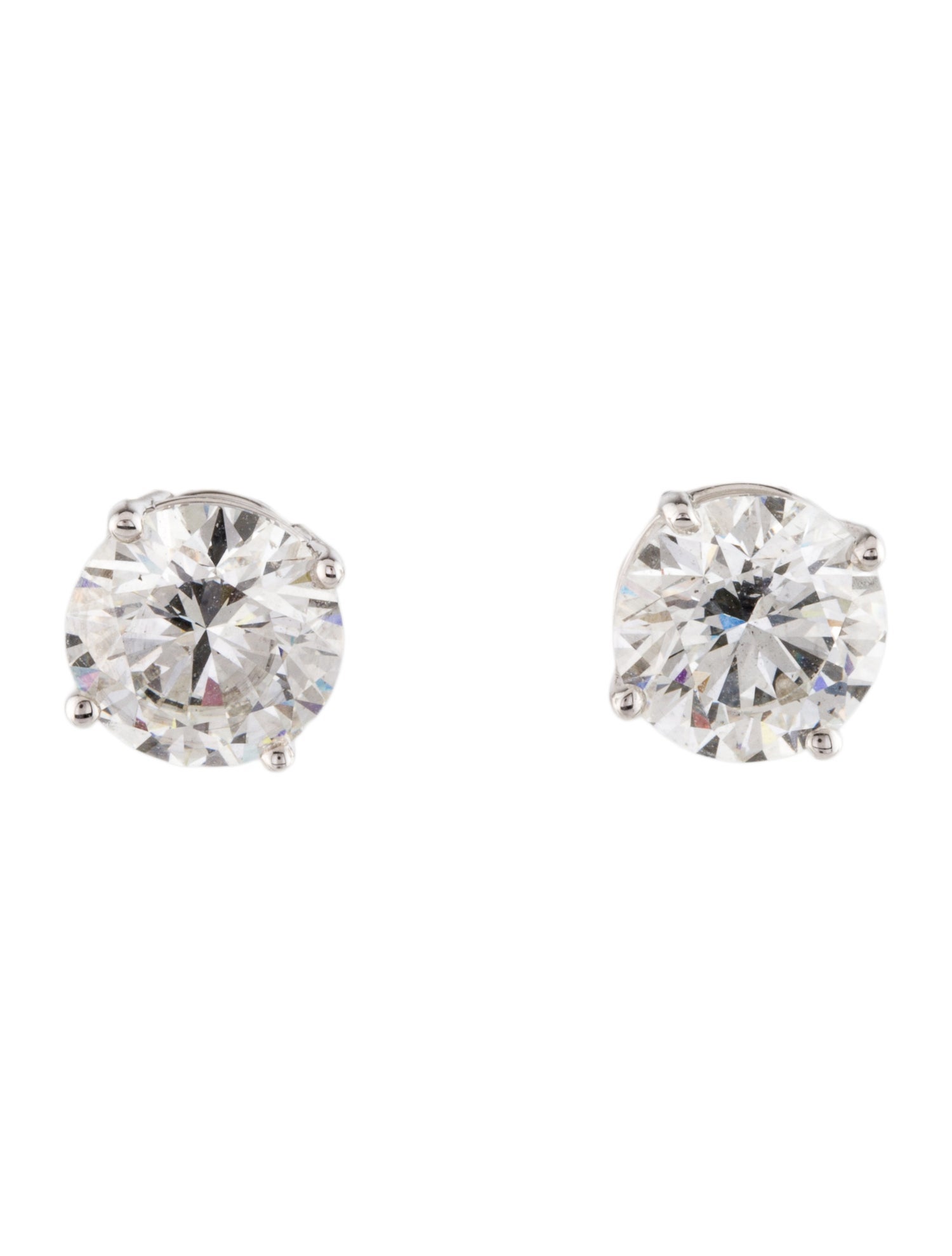 Badgley Mischka 14K 4.29ctw Lab-Grown Diamond Solitaire Stud Earrings