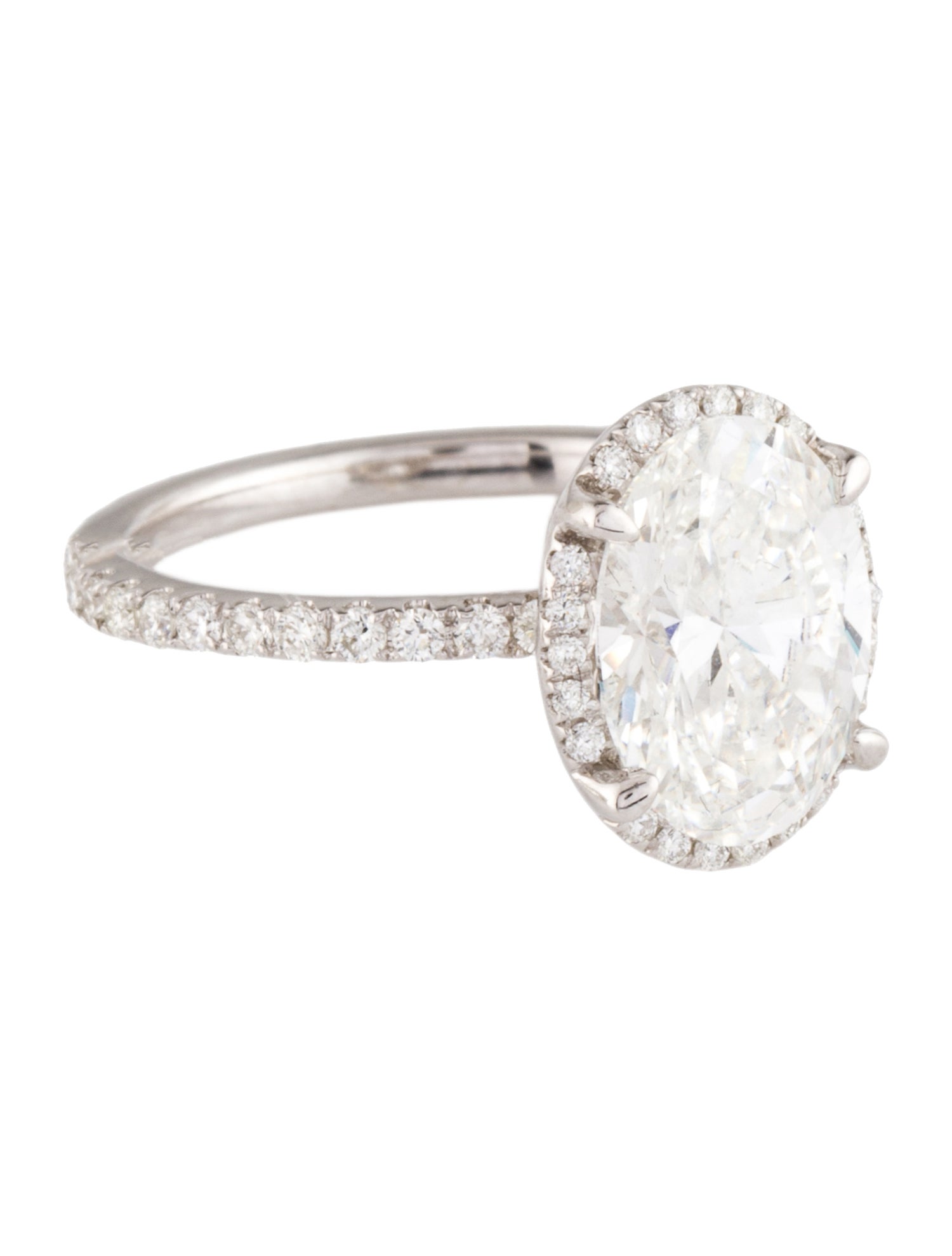 Badgley Mischka 3.17ct Lab-Grown Diamond Halo Engagement Ring