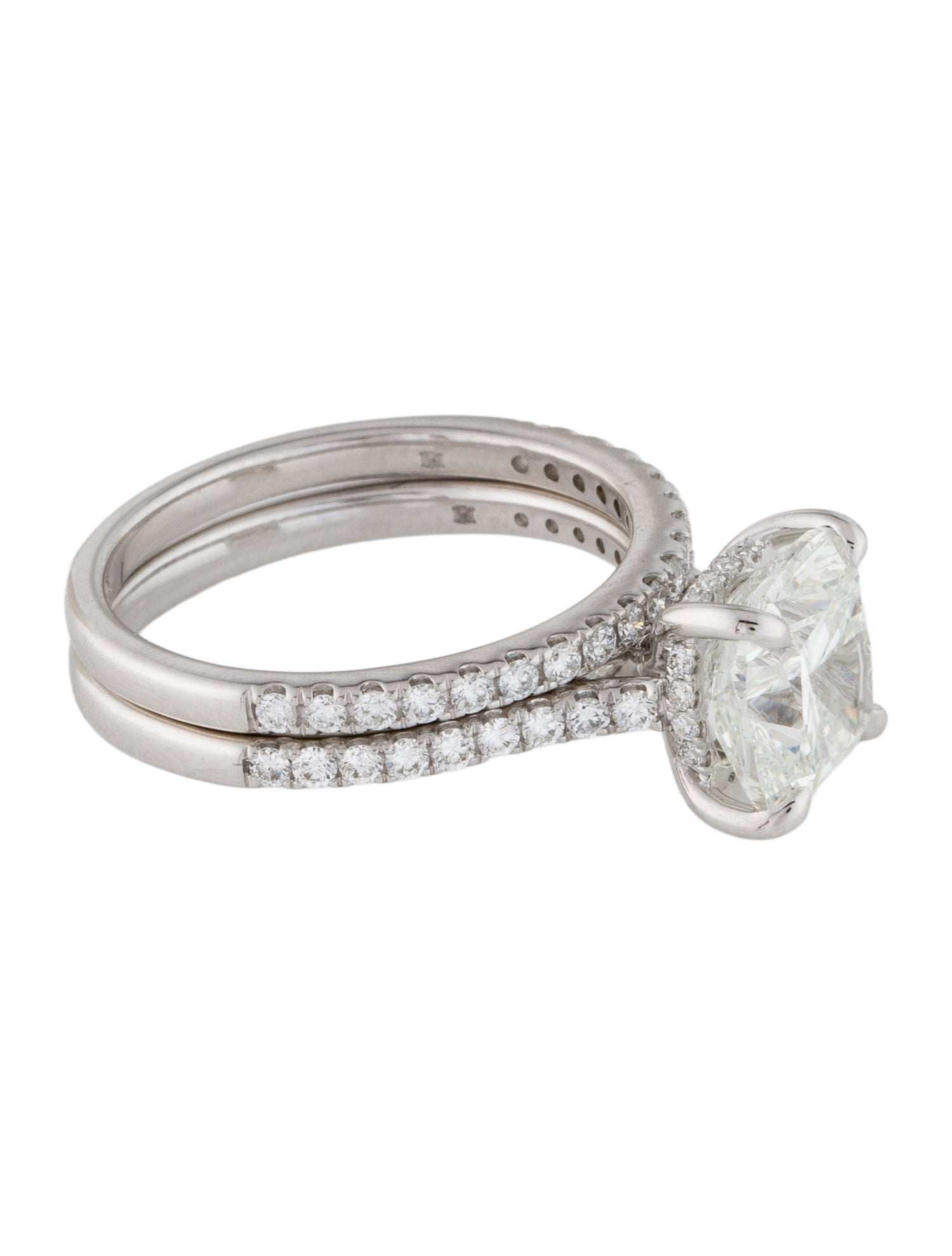 Badgley Mischka 3.01ct Lab-Grown Diamond Wedding Set