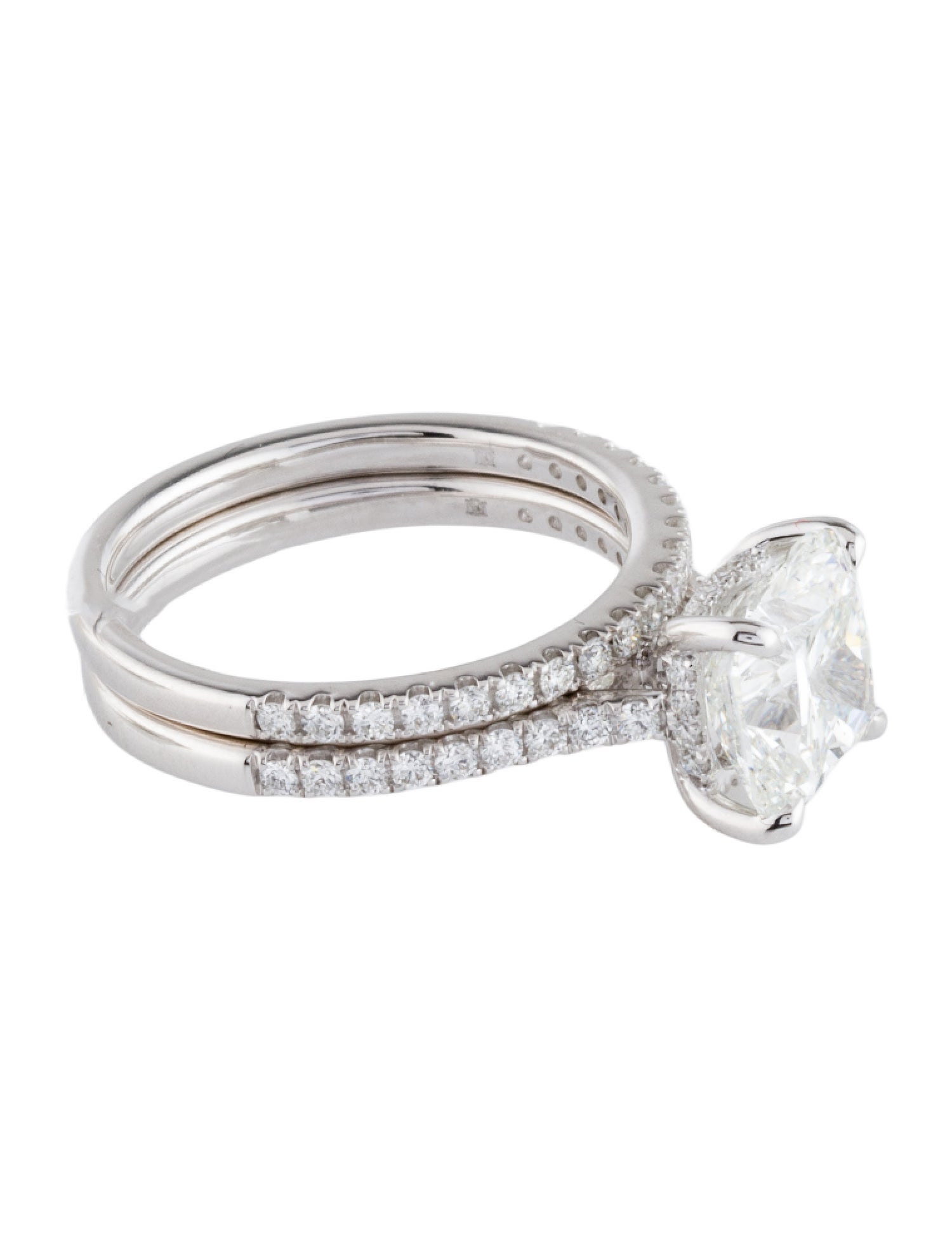 Badgley Mischka 3.03ct Lab-Grown Diamond Wedding Set