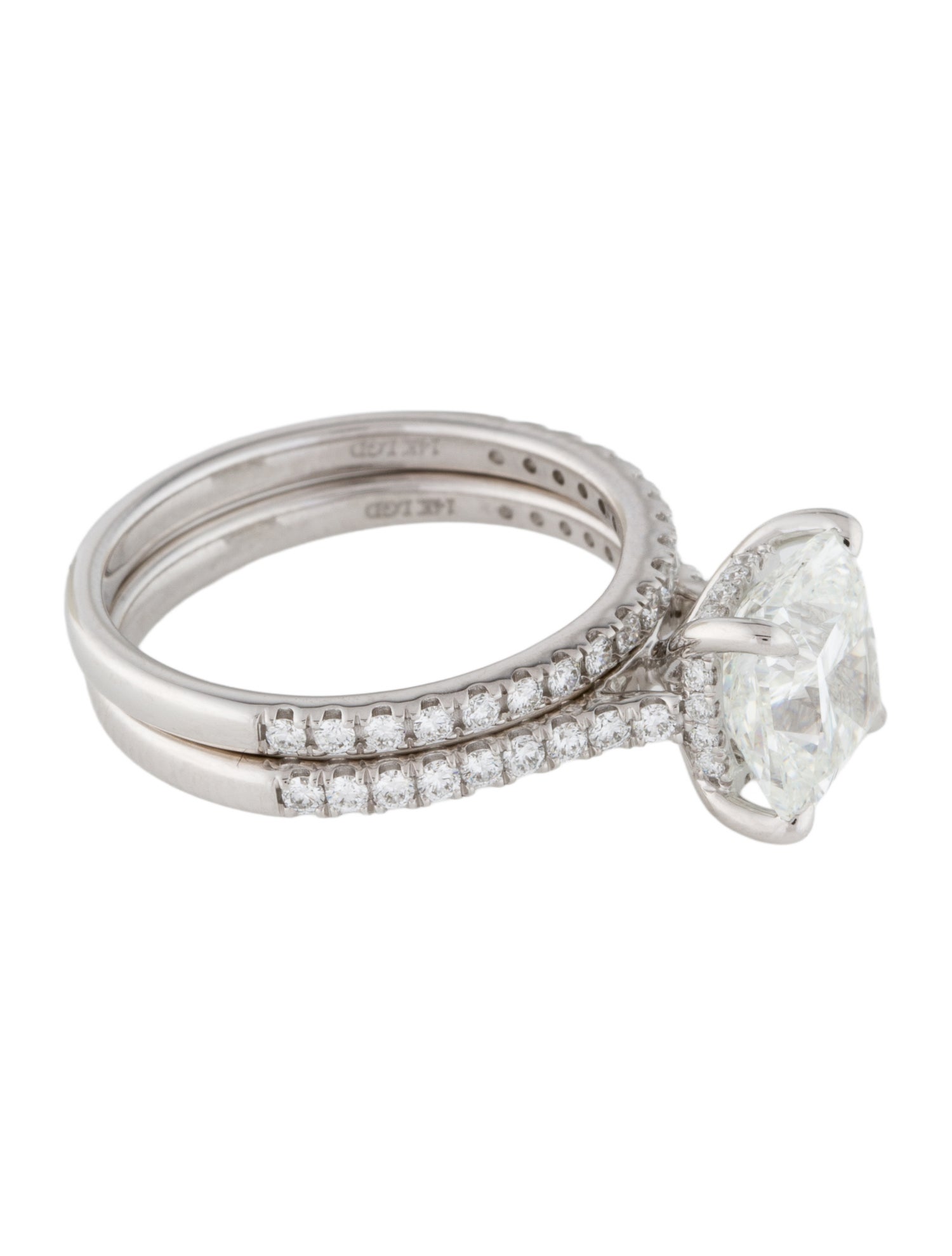 Badgley Mischka 3.02ct Lab-Grown Diamond Wedding Set