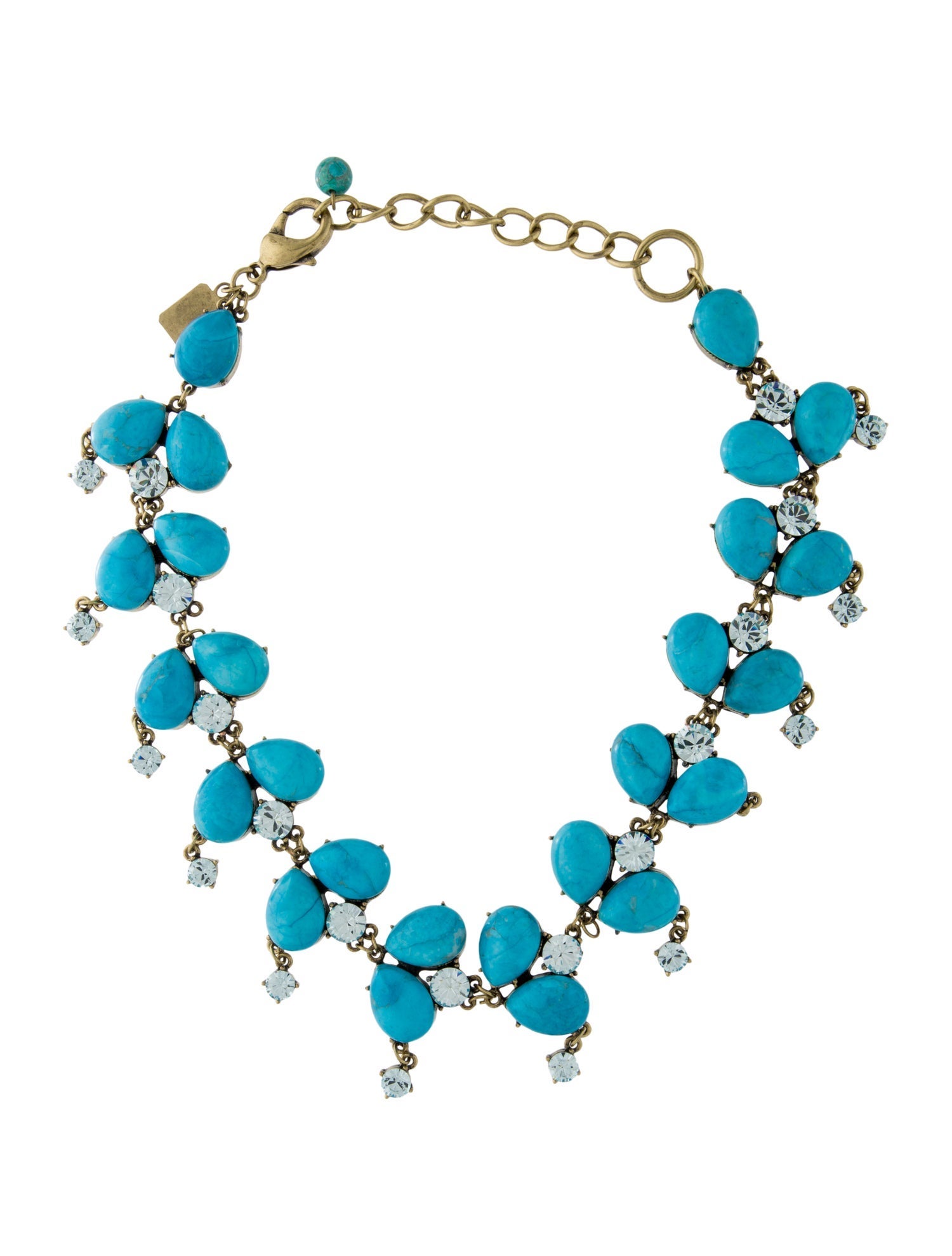 Badgley Mischka Blue Stone & Crystal Collar Necklace