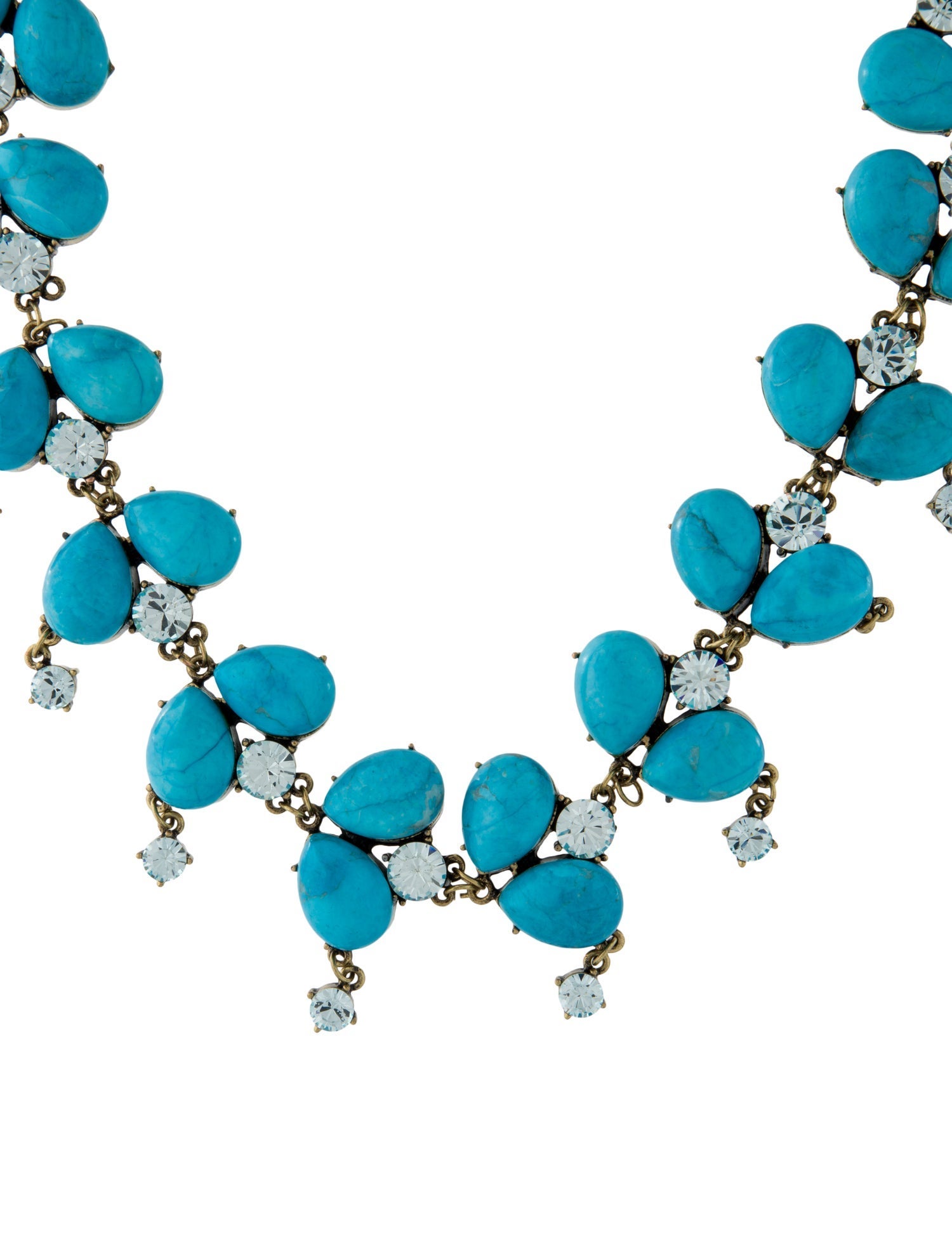 Badgley Mischka Blue Stone & Crystal Collar Necklace