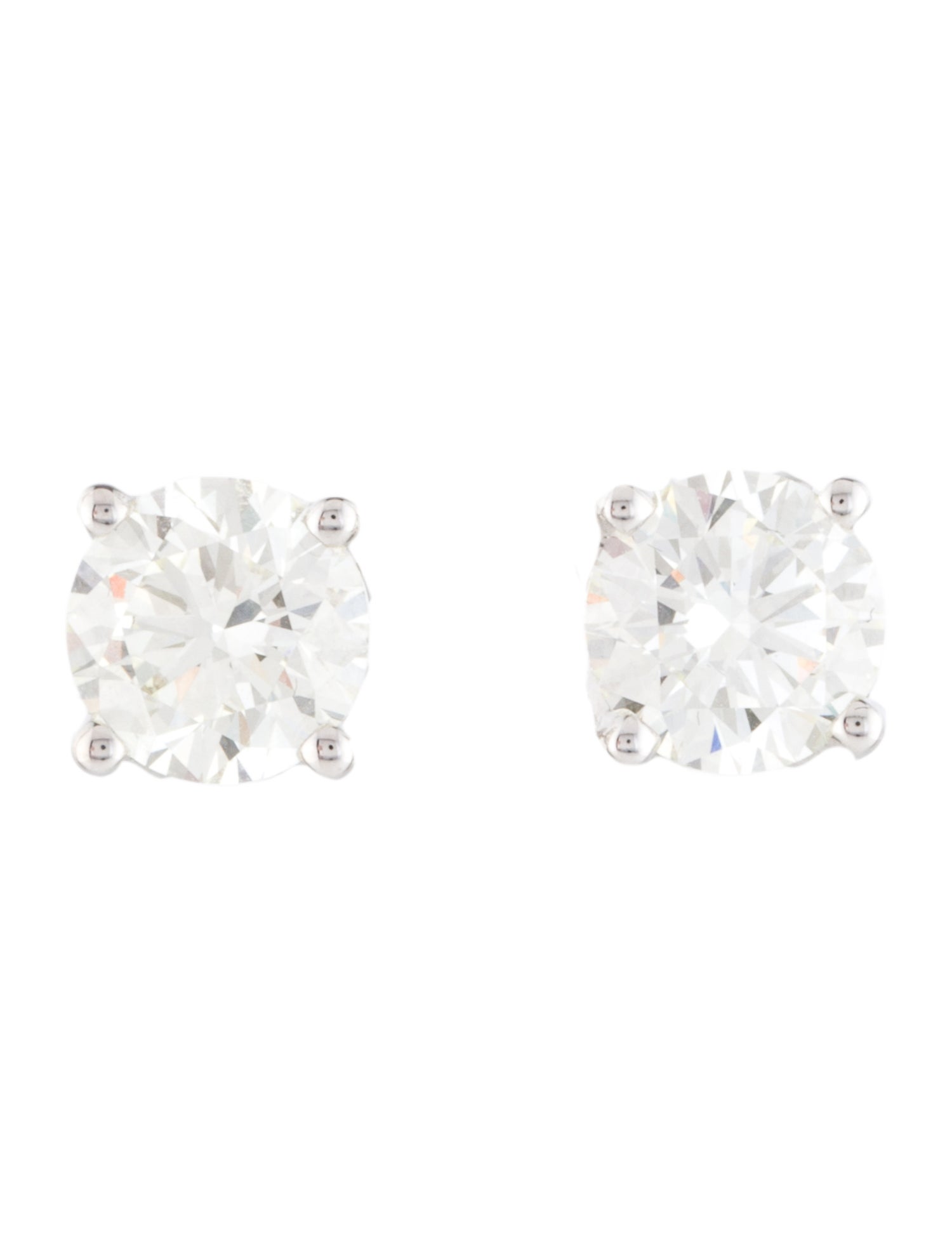 Badgley Mischka 14K 4.09ctw Lab-Grown Diamond Solitaire Stud Earrings