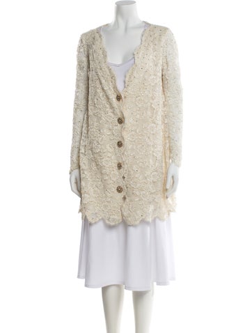 Pre-owned Badgley Mischka Faux Fur Jacket In Neutral