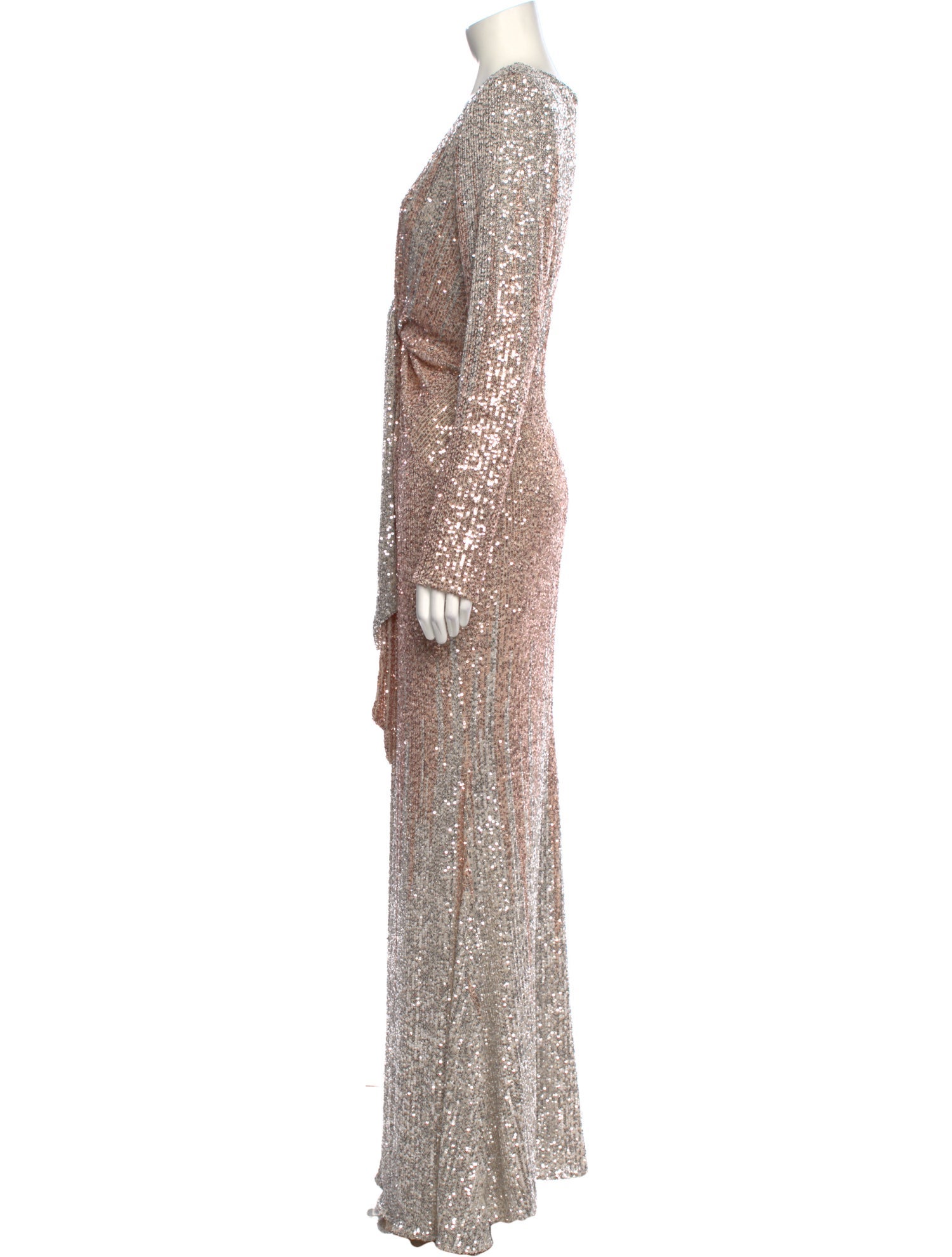chinese dress ladies Atticus Knit Maxi Dress with Sequin / Gold | Meshki main image 0