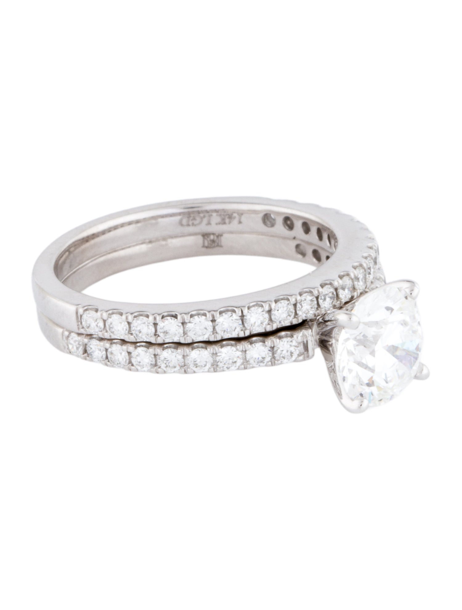 Badgley Mischka Badgley Mischka 14K 1.20ct Lab-Grown Diamond Wedding Set