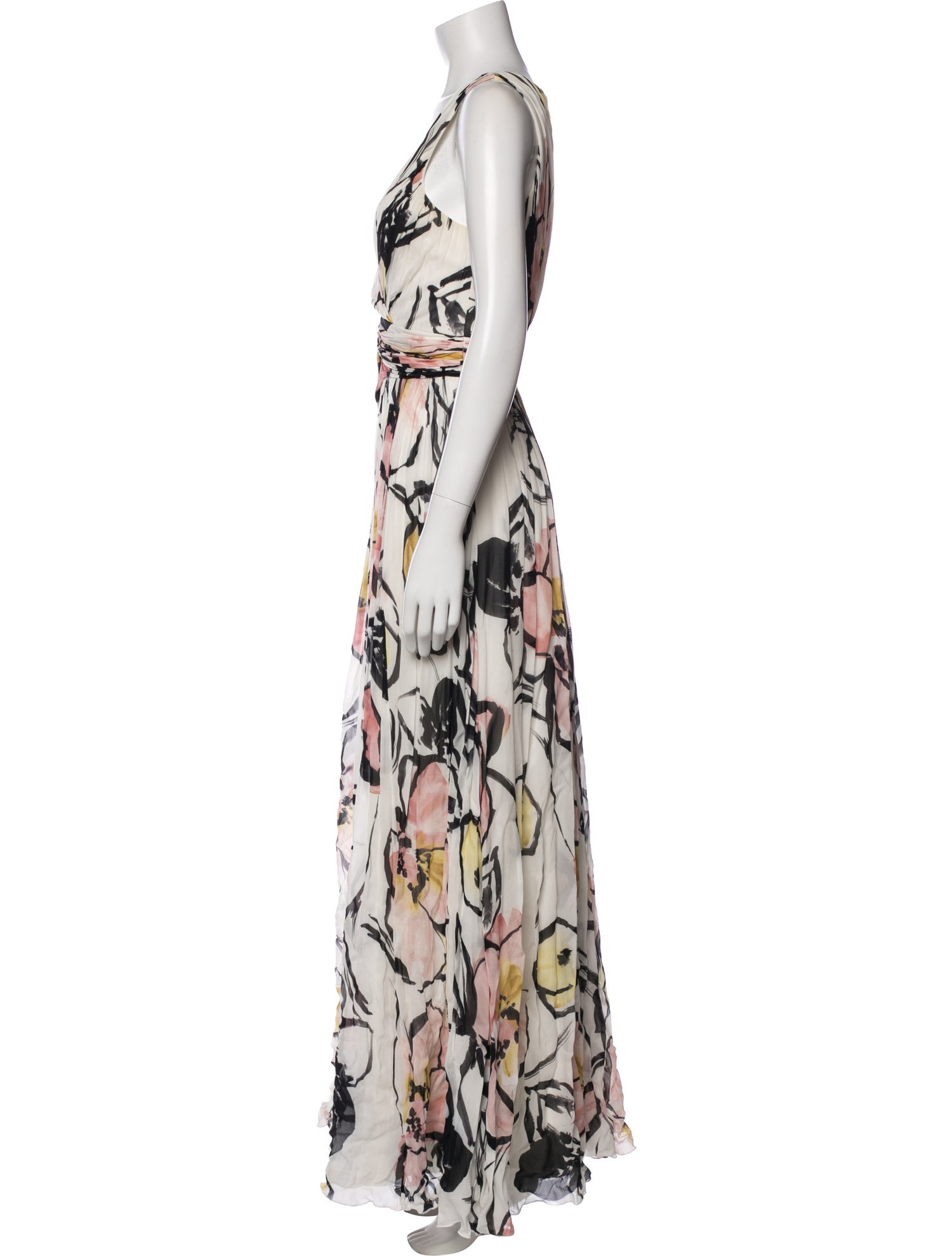 knee length dresses for ladies 3D Floral Embellished Sleeveless Maxi Dress By BADGLEY MISCHKA – Elilhaam main image 0