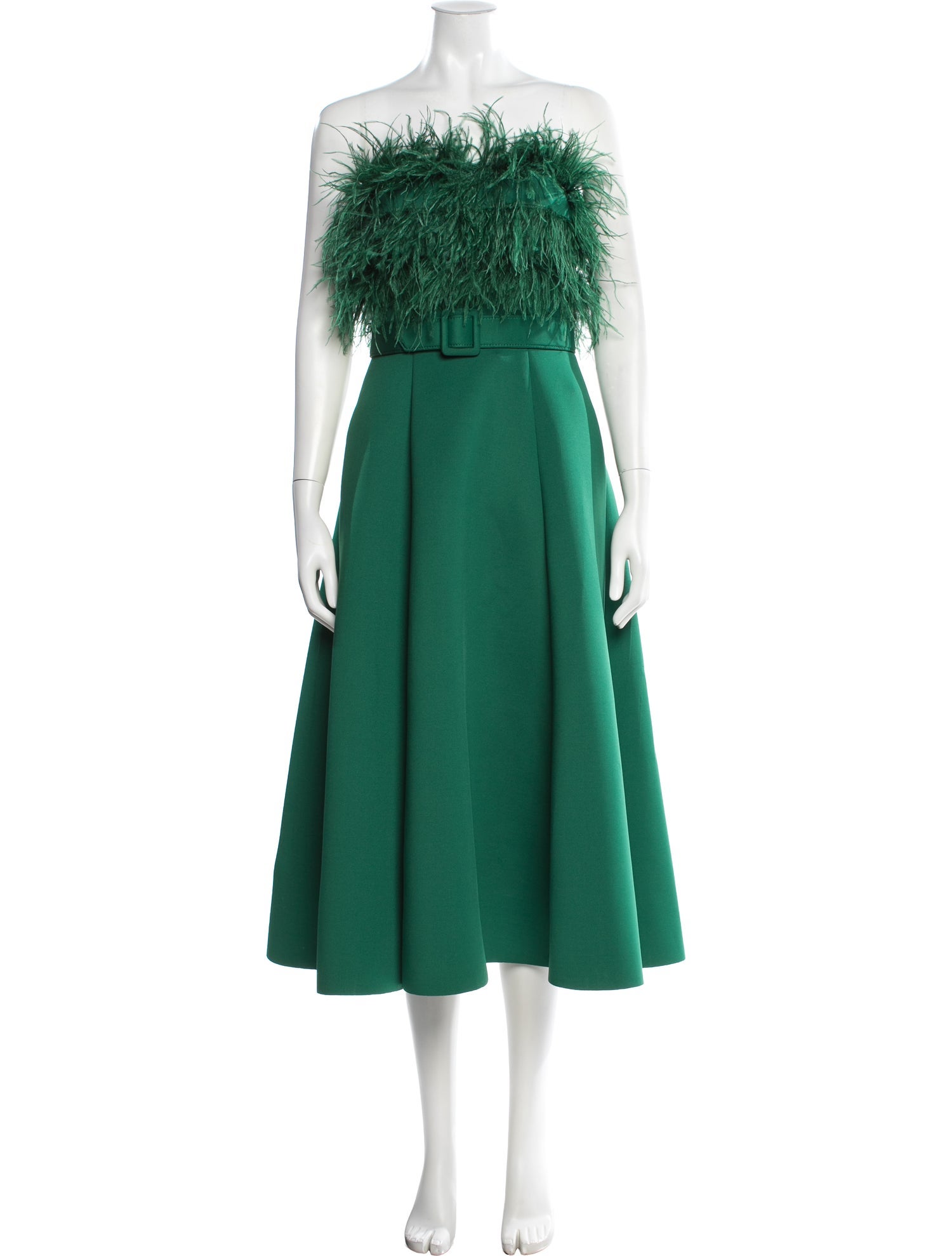 Badgley Mischka Strapless Midi Length Dress