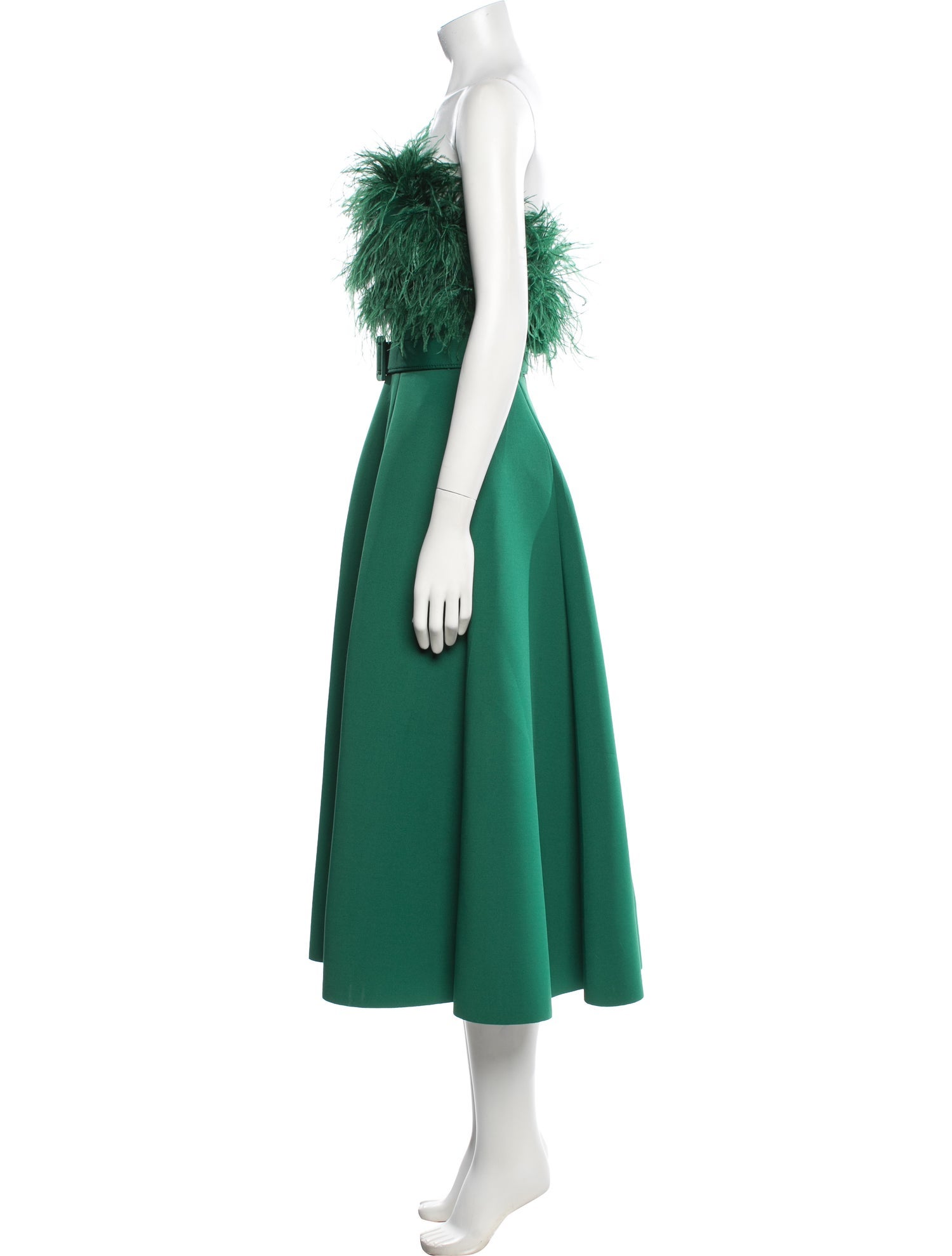 Badgley Mischka Strapless Midi Length Dress