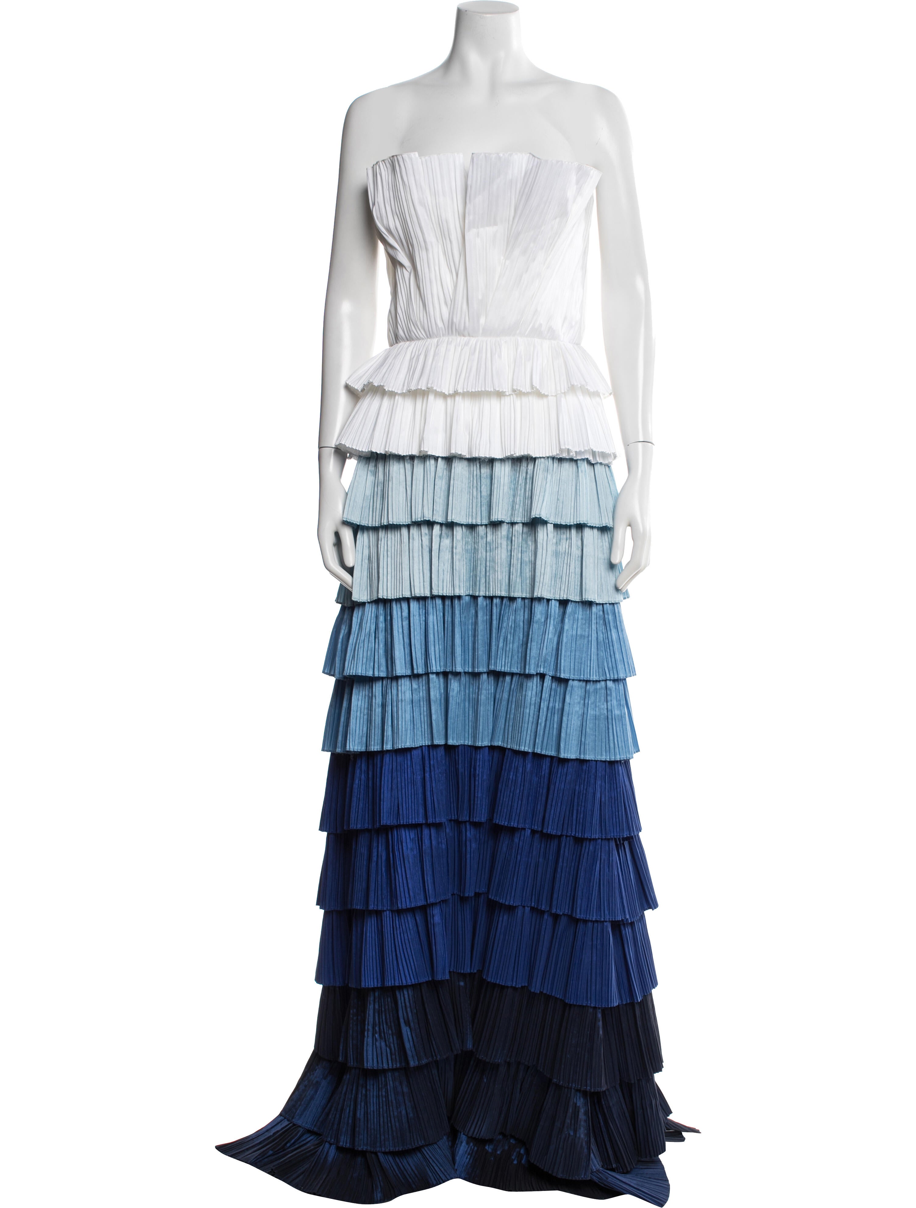 badgley mischka blue dress Draped One Shoulder Gown Casual dresses Beaded 3D floral appliqus and embroidered vines wind across this strapless party dress BELLE BADGLEY MISCHKA LOLA SATIN