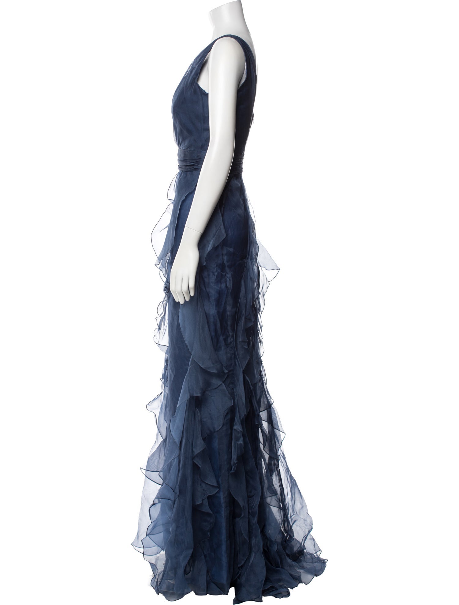 Badgley Mischka Silk Long Dress