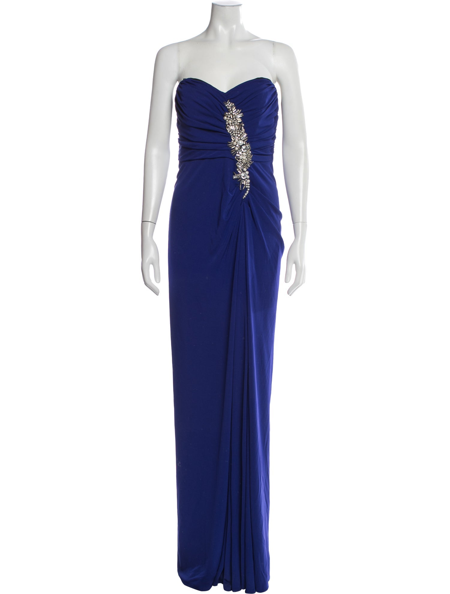 badgley mischka blue strapless dress Long long sleeve shirts