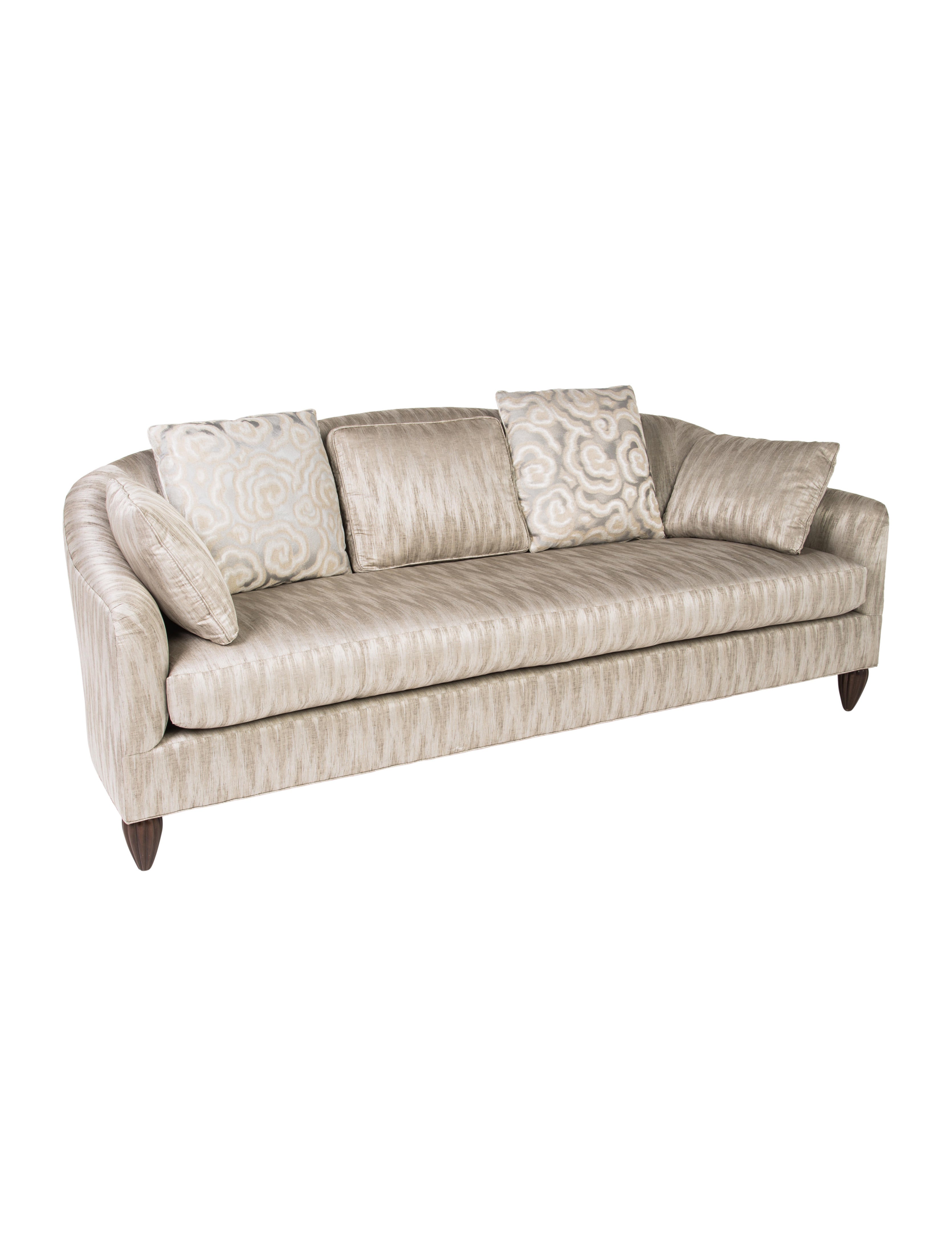 Baker Ikat Upholstered Sofa Blue, 1 pieces Seating, Furniture