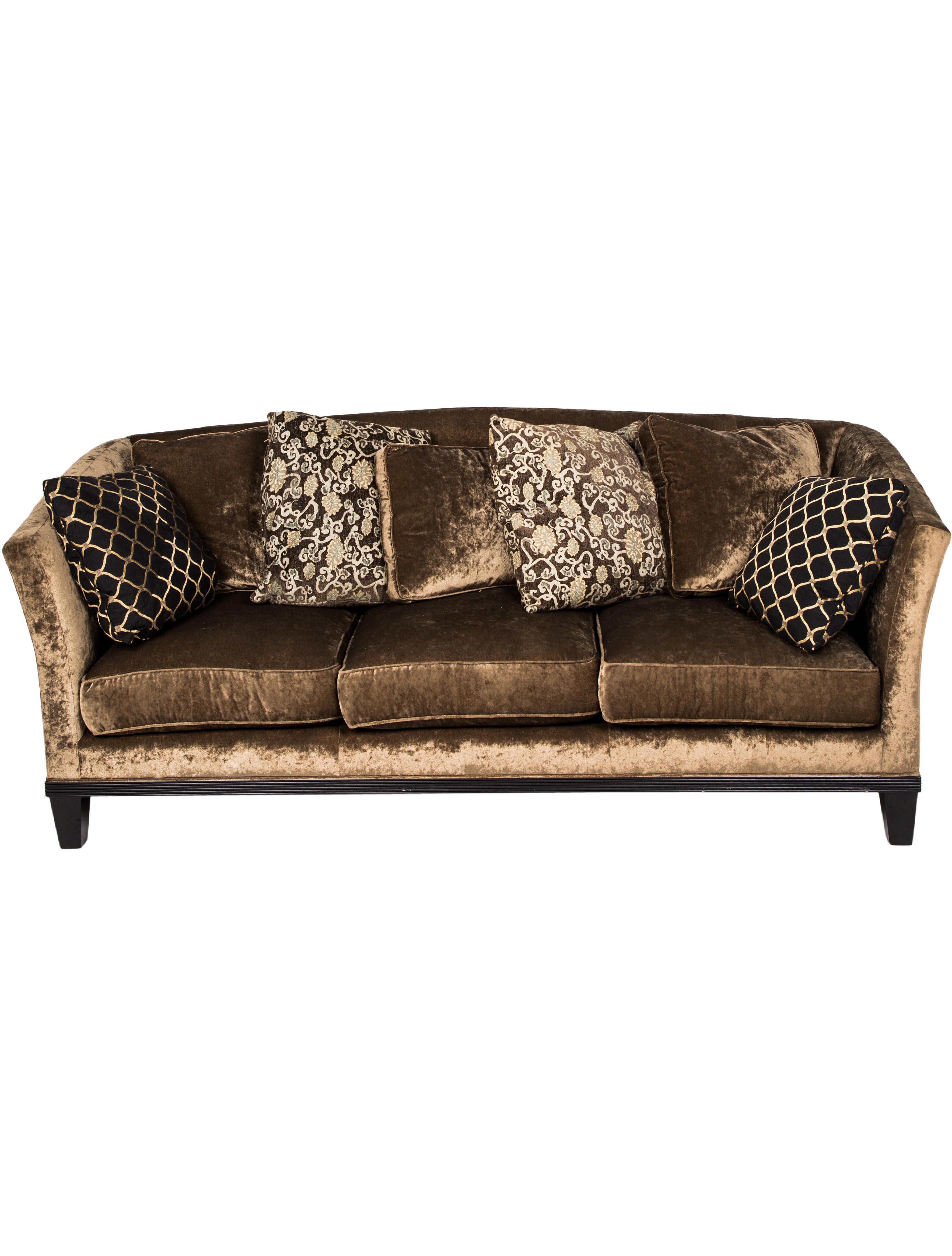 Baker 3Seat Velvet Sofa Furniture BAKER20119 The RealReal
