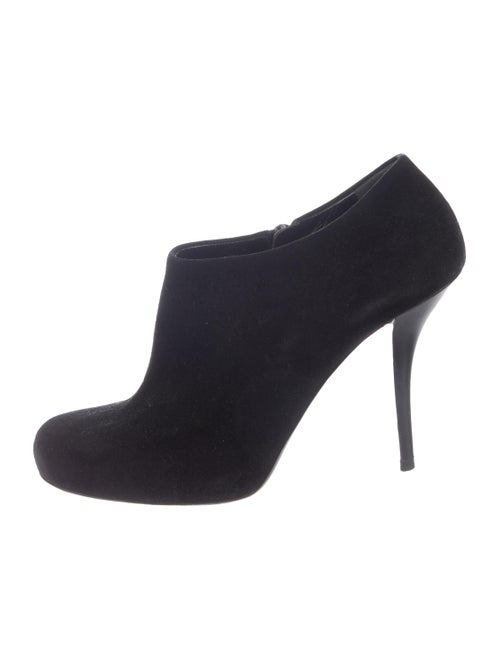Balenciaga Round-Toe Booties Black