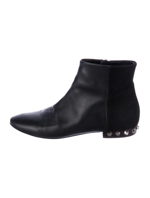 Balenciaga Studded Leather Booties Black