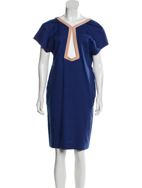 Balenciaga Cap Sleeve Knee-Length Dress w/ Tags Bl