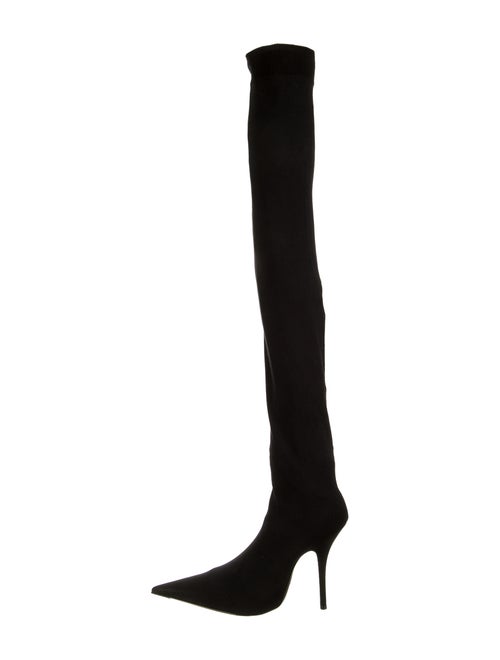 Balenciaga Knit Over-The-Knee Boots Black