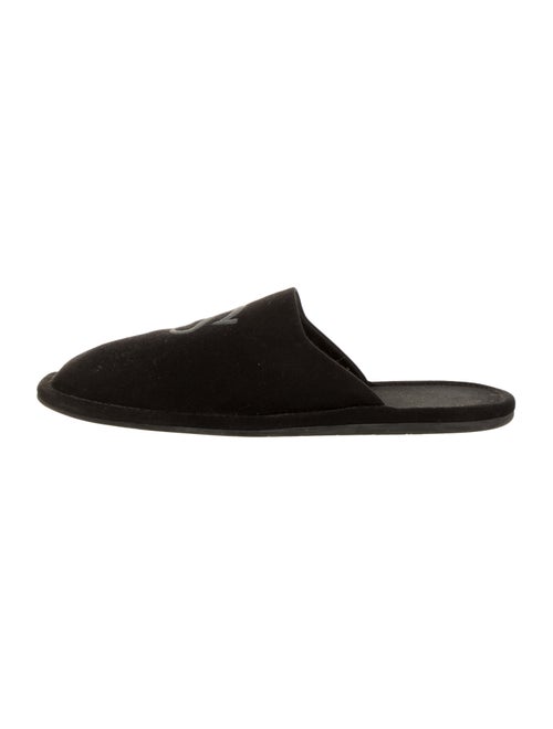 Balenciaga Paris Square-Toe Slippers black