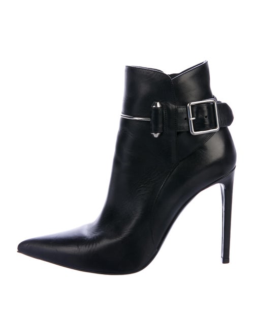 Balenciaga Leather Ankle Boots Black