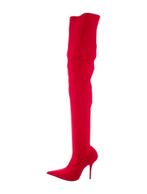 Balenciaga 2018 Knife Over-The-Knee Boots Red