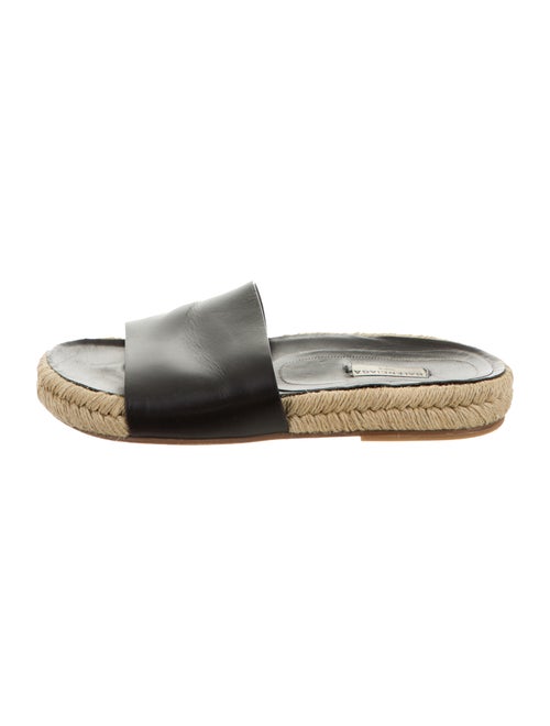 Balenciaga Leather Espadrilles Black