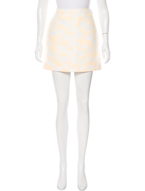 Balenciaga Abstract Print Skirt Beige