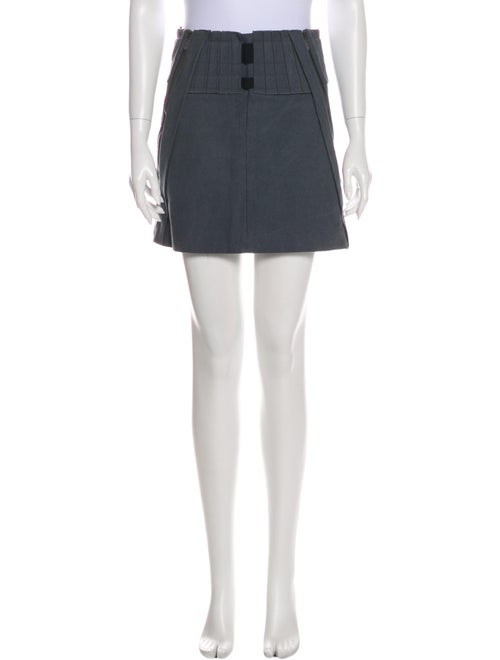Balenciaga Pleated Accents Mini Skirt Grey