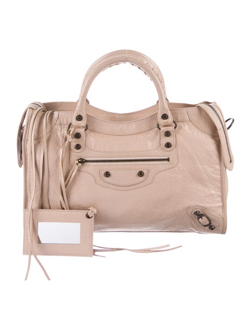 Balenciaga Motocross Classic City Bag Mauve
