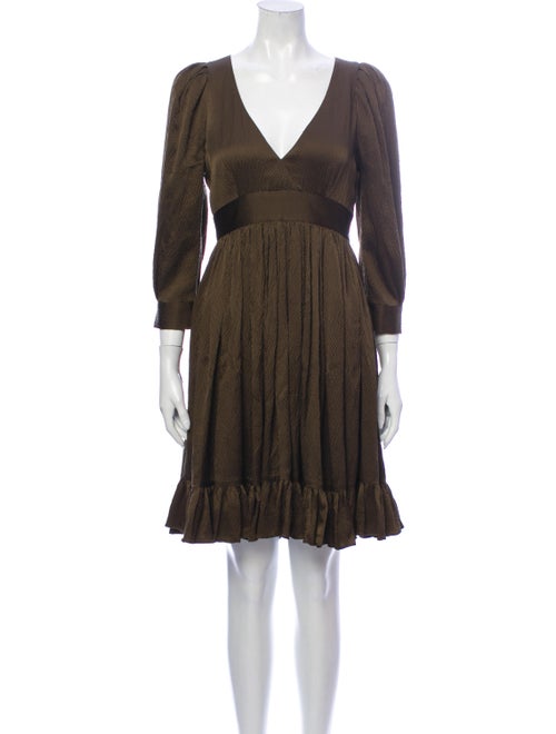 Balenciaga Silk Mini Dress Green