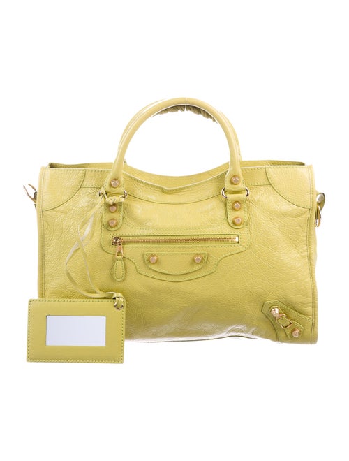 Balenciaga Motocross Classic City Bag Green