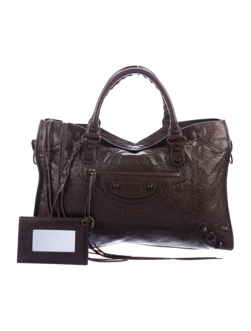 Balenciaga Motocross Classic City Bag Brown