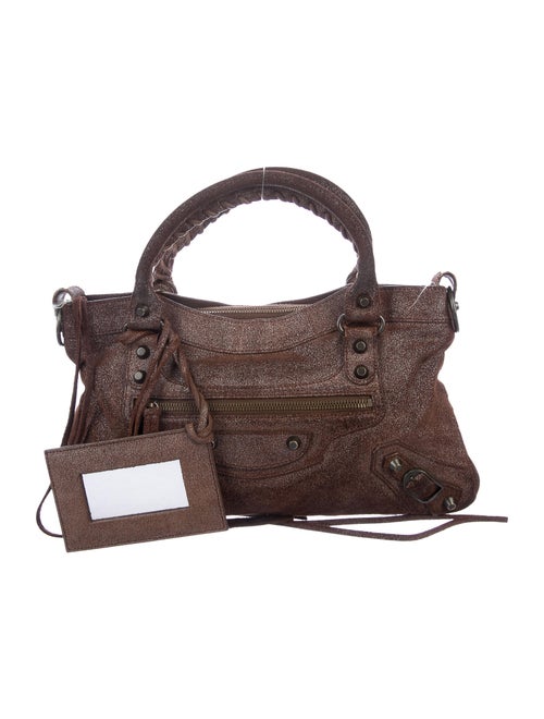 Balenciaga Motocross Classic City Bag Brown