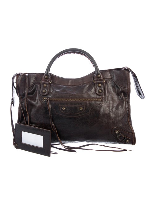 Balenciaga Motocross Classic City Bag brass