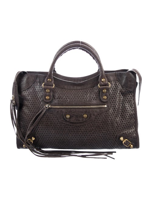 Balenciaga Motocross Classic City Bag Brown