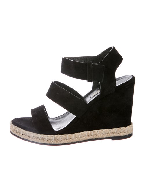 Balenciaga Suede Caged Wedges Black