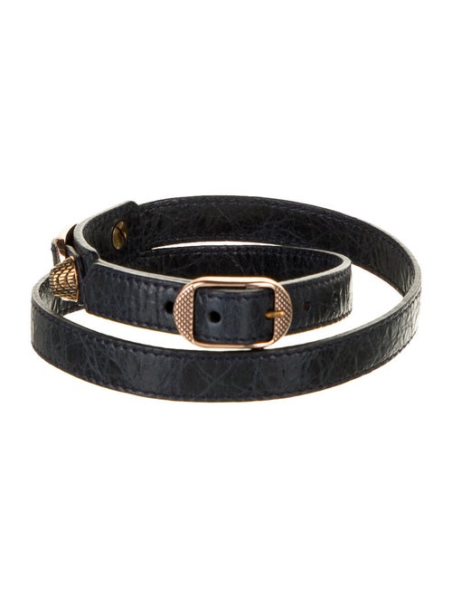 Balenciaga Motocross Leather Belt gold