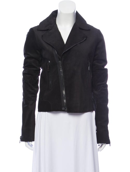 Balenciaga Suede Moto Jacket Black