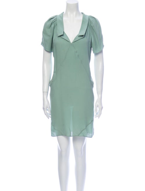 Balenciaga Silk Mini Dress Green
