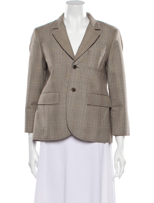 Balenciaga Plaid Print Blazer