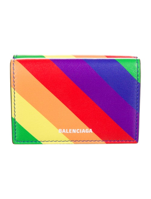 Balenciaga Rainbow Compact Wallet Red