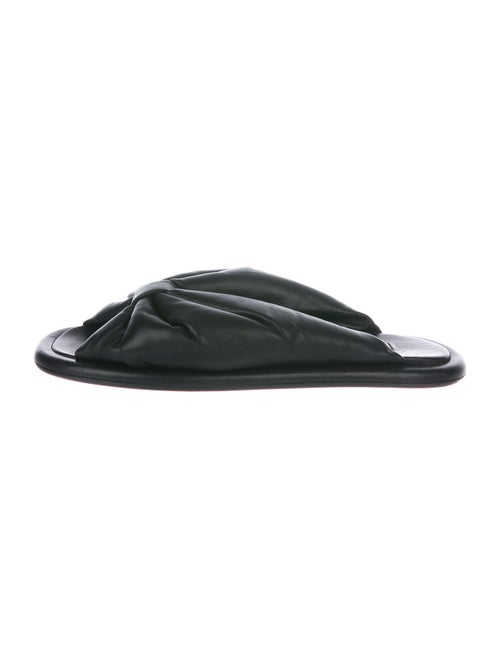 Balenciaga Leather Slides Black