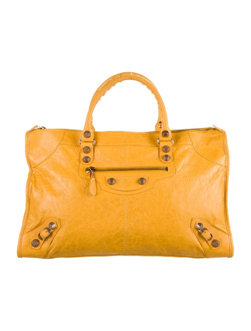 Balenciaga Motocross Giant 12 Work Bag Yellow