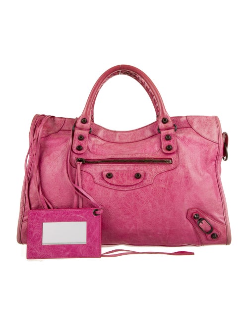 Balenciaga Motocross Classic City Bag Pink