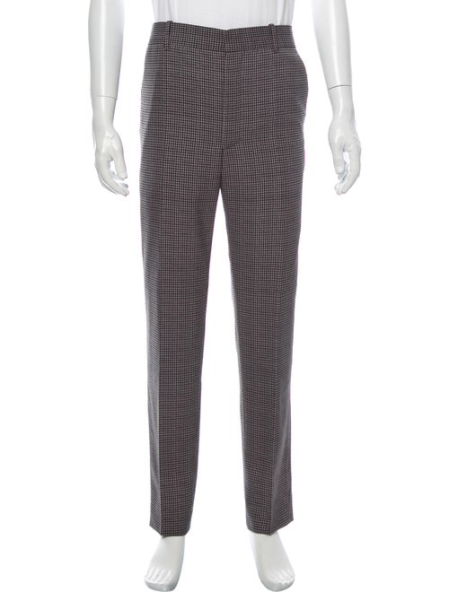 Balenciaga Houndstooth Print Dress Pants Grey