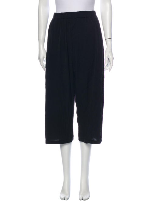 Balenciaga Silk Wide Leg Pants Black
