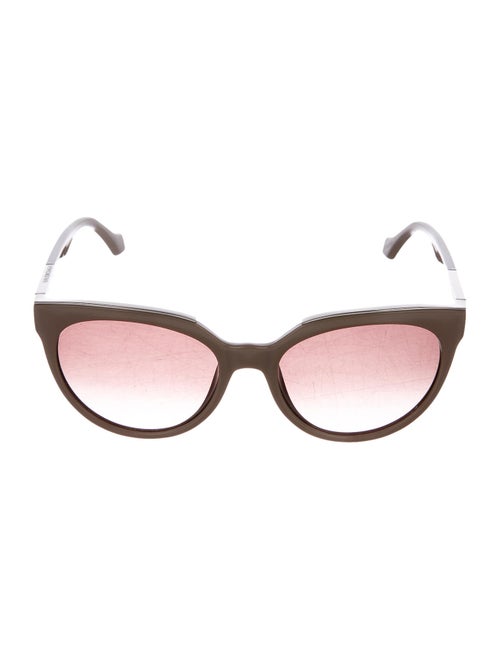 Balenciaga Cat-Eye Tinted Sunglasses silver